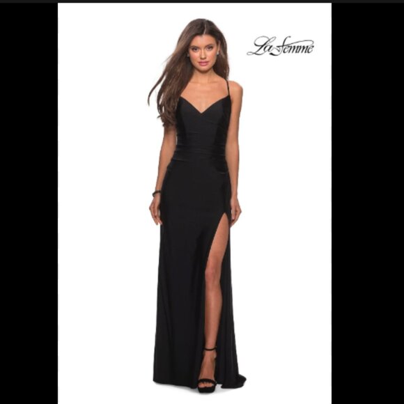 Black La Femme Prom Dress 28206, size 0 from Formal Approach - Picture 2 of 3